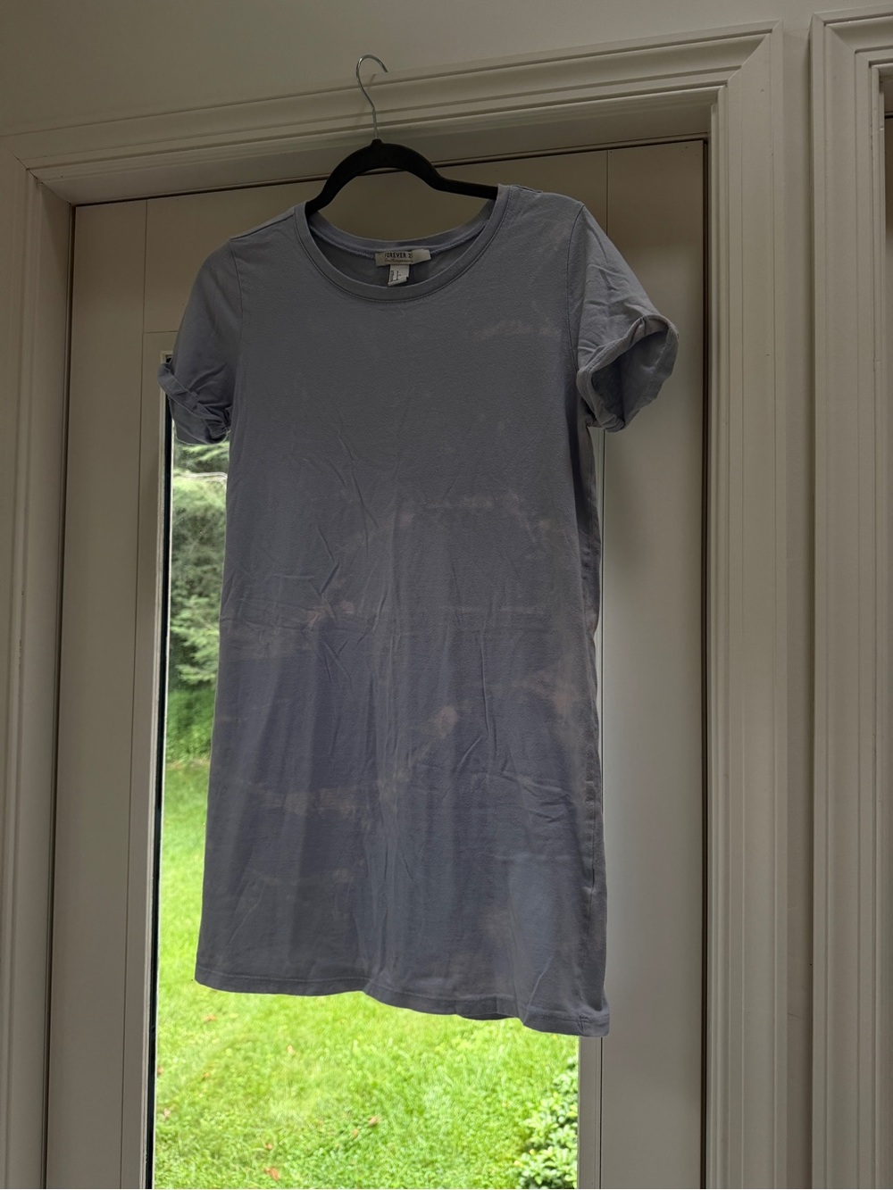 Forever 21 Light Blue Crewneck Tee Dress